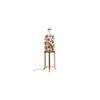 Mavis White Glass Shade Floor Lamp With White Metal Base
