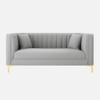 Texude Velvet 2 Seater Sofa in Grey Colour