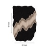 Handmade Natural Wool Shaped Rug Abstract Canyon Black 6 x 9 Feet Carpet