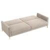 Gilud 3 Seater Click-Clack Sofa cum Bed  in Cream Colour