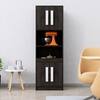 Hexa Red Crockery Unit Multipurpose Wooden Storage Cabinet in Flower Wenge Colour