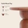 Takai Solid Wood Side Table In Red Cedar Finish