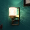 Eliante Modern Wall Lights Mild Steel & Glass Material Antique Gold & White Finish