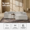 Elegantedge Wood Left Aligned 2-Seater With Upholstery Non Storage Sofa In White Colour