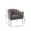 Jella Fabric Accent Chair in Grey Colour