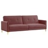 Gilud 3 Seater Click-Clack Sofa cum Bed  in Pink Colour