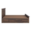 Madhavi Solid Wood Queen  Size Bed With Hydraulic Storage (Provincial Teak Finish)