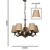 Devansh Dual Gold  Antique Wall Mounted Lamp With Off-White Cotton Shade