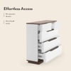 Baltoro Engineered Wood Chest of 5 Drawers in White Finish