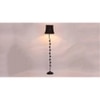 Kawa Black Fabric Floor Lamp with Black Iron Base