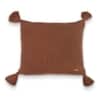 Moss Knit Rust Cotton Knitted Decorative Cushion Cover 16 x 16 Inches