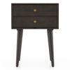 Denton Solid Wood Bedside Table in American Walnut Finish