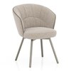 Aero Solid Wood 6 Seater Dining Table With 6  Calix Dining Chairs (Finish : Danish Walnut, Chair Colour : Beige)