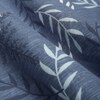 Dark Blue Floral 180 TC Flat 1 Queen  Bedsheet with 2 Pillow Covers