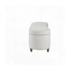 Leroj  Boucle 2 Seater Ottoman Bench with Storage  in White Color