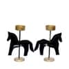 Desert Art Metal Handpainted Horse Tealight Holder Set of 2