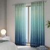 Stoa Paris Sheer Ombre Printed Long Door Curtain, Aesthetic Curtain with  Light Filtering Balcony,  Set of 1 Parda, DawnÆs Dream - Teal