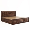 Diamond Box and Drawers Storage Queen Bed in Provincial Teak Finish