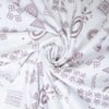 White And Purple Floral Cotton 400 Tc Reversible Single Bed Dohar 240 X160 Cm