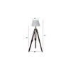 Aubre Off White Cotton & Silk Mix Shade Floor Lamp