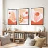 The Castle Decor Boho Abstract Botanical Wall Art Set of 3 Design 11 11x17 Inch