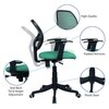 Jaazza Low Back Ergonomic Chair in Dark Green Colour