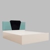 Nadi Bed With Premium Leatherette Fabric And Hydraulic Storage - Queen Bed