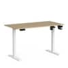 Wrick Solo Height Adjustable Study Table European Oak & White
