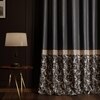 Stoa Paris Satin Long Door Curtain, 70% Blackout Curtains, Sun Protection, Set of 1, Versailles - Regal Slate