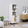 Hexa Engineered Wood Bookshelf Wooden Multipurpose Storage Rack in Frosty White Colour