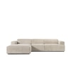 Sophisticated Wood Right Aligned 3-Seater With Upholstery Non Storage Sofa In White Colour