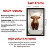 The Castle Decor Funny Highland Cow Taking Shower Wall Art 8x12 Inch (Style 1)