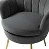 Melta Fabric Accent Chair in Grey Colour