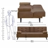 Horizon 3 Seater Sofa Cum Bed In Brown Colour