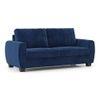 Luna 3 Seater Fabric Sofa (Marine Blue)