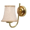 Devansh Gold Wall Mounted Lamp With Beige Jute Shade
