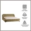 Casa Haven Relax Queen Size Bed in velvet With Engineered Hardwood Frame & Hydraulic Storage