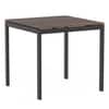 Holven 4 Seater Square Dining Table Brown Maple & Black