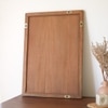 Solitaire Solid Wood Mirror In Honey Oak 100 x 100 cm