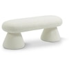 Bremfi Boucle 2 Seater Modern Ottoman Bench in Off white  Color