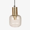 Chi Cluster Glass Hanging Lamp of 3 in Gold Finish