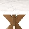 Nextstep Marble End Table Golden Finish