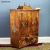D'Dass Honey Finish Solid Sheesham Wooden Temple For Pooja