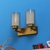 Eliante Cloth Shade Wall Lights Mild Steel & Fabric Material Antique Gold & Cream Finish