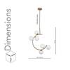 Gloster Contemporary White Glass Premium Ball Chandelier