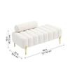 Doe Buck Luxury Boucle Accent Lounge Chair in White Colour with Gold Metal Legs