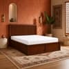 Nivaan Solid Wood Comfort Queen Bed Hydraulic Storage Provincial Teak Finish Mattress 60 x 78 Inches