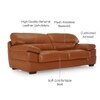 Hensley 3 Seater Leatherette Sole in Tan Brown Colour
