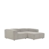 Elegantedge Wood Left Aligned 2-Seater With Upholstery Non Storage Sofa In White Colour