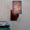 Devansh Solid Wood Electric Wall Light in Blue Colour with Blue Shade Count of 1 Light